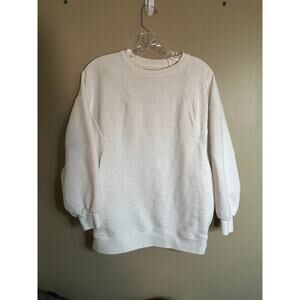 Madewell oversized white crewneck sweater